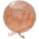 Elegant Lush Blush Happy Birthday Luftballon, transparente Vorderseite, heliumgefüllt