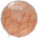 Happy Birthday Elegant Lush Blush, Luftballon aus Folie mit Helium