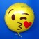 Zwinkerder Smiley mit Kussmund, Folienballon, heliumgefüllt