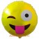 Emoticon mit rausgestreckter Zunge, Folienballon mit Ballongas-Helium 