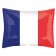 Nationalflagge Frankreich Luftballon, Folienballon ohne Helium-Ballongas