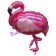 Folienballon Flamingo mit irisierendem Glitzereffekt