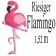 Riesiger Flamingo, Folienballon mit Ballongas-Helium 