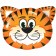 Luftballon fröhlicher Tiger ohne Ballongas