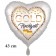 Folienballon Gold Hochzeit, inklusive Helium