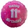 Luftballon aus Folie zum 11. Geburtstag, Rundballon, Mädchen, Zahl 11, inklusive Ballongas