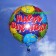 Happy Birthday Ballons und Konfetti, Luftballon ohne Helium