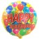 Geburtstags-Luftballon Balloons Happy Birthday, ohne Helium-Ballongas