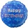 Happy Birthday Blau, Luftballon zum Geburtstag mit Helium