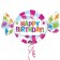 Folienballon Happy Birthday Candy
