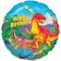 Happy Birthday Dinosaurier, Luftballon aus Folie zum Geburtstag, ohne Helium