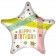 Happy Birthday Gold Stars & Colors, Sternluftballon zum Geburtstag mit Helium