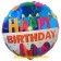 Geburtstags-Luftballon Geburtstagskerzen Happy Birthday, ohne Helium-Ballongas