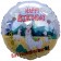Folienballon Happy Birthday Lama, holografisch