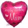 Geburtstags-Herzluftballon Happy Birthday Mum, ohne Helium-Ballongas