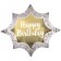 Happy Birthday Satin Burst Gold zum Geburtstag, ohne Helium
