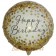 Geburtstags-Luftballon Gold Sparkle Happy Birthday, ohne Helium-Ballongas