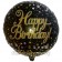 Geburtstags-Luftballon Sparkling Fizz Birthday Gold, ohne Helium-Ballongas