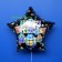 Folienballon zum Geburtstag Big Dots Stern, ungefüllt
