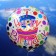 Folienballon Happy Birthday Torte und Punkte inklusive Helium