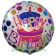 Geburtstags-Luftballon Torte und Punkte Happy Birthday, ohne Helium-Ballongas