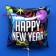 Folienballon zu Silvester, Happy New Year Balloons