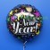 Folienballon zu Silvester, Happy New Year Celebrate, holografisch