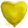 Herzluftballon aus Folie in Gelb