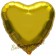 Luftballon aus Folie in Herzform, gold