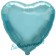 Herzluftballon Himmelblau, Ballon in Herzform mit Ballongas Helium