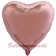 Herzluftballon aus Folie, Roségold, 43 cm