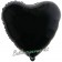 Herzluftballon aus Folie in Schwarz