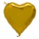 Goldener Jumbo Herzballon, 61 cm, heliumgefüllt
