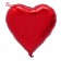 Roter Herzluftballon, Jumbo, 61 cm