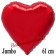 Großer Luftballon aus Folie in Herzform, rot