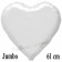 Großer Herzluftballon Weiß, Ballon in Herzform mit Ballongas Helium