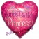 Holografischer Herzluftballon zum Geburtstag, Happy Birthday Princess ohne Helium-Ballongas 