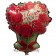 Luftballon aus Folie I Love You Rosenbouquet ohne Helium-Ballongas