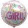 Luftballon aus Folie, It's a Baby Girl, mit Helium
