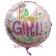 It's a Baby Girl Luftballon aus Folie ohne Helium