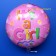 Folienballon It's a Girl mit Babyflaschen und Knöpfen, inklusive Helium