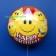 Luftballon aus Folie, Happy Birthday Smileys, gefüllt
