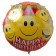 Großer runder Luftballon, Happy Birthday Smileys, zum Geburtstag, Ballon mit Helium