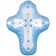 Luftballon Kreuz, hellblau, zur Taufe, Kommunion, Konfirmation mit Helium 
