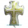 Luftballon Kreuz, zur Taufe, Kommunion, Konfirmation mit Helium 