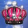 Pink Diamond Crown Luftballon aus Folie ohne Ballongas