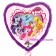 Luftballon My Little Pony, Herz mit Federrahmen, ohne Ballongas