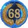 Lorbeerkranz 68, Luftballon aus Folie zum 68. Geburtstag, ohne Ballongas