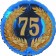 Lorbeerkranz 75, Luftballon aus Folie zum 75. Geburtstag, ohne Ballongas