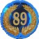 Lorbeerkranz 89, Luftballon aus Folie zum 89. Geburtstag, ohne Ballongas
